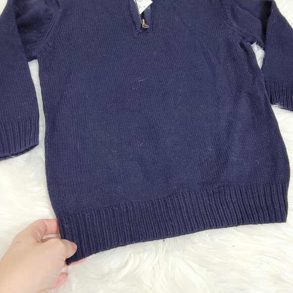 The Childrens Place | Navy Blue Quarter Zip Pullover Knit Sweater Top 4T New - Picture 2 of 9